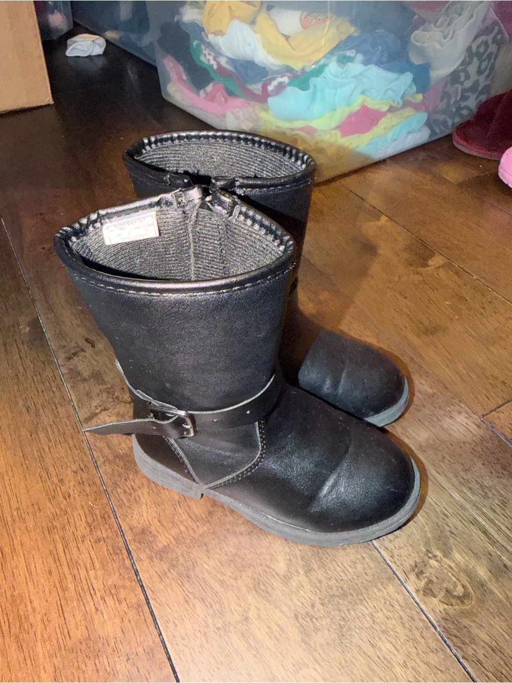 Carter's Black Girls' Mid-Calf Zip Boots